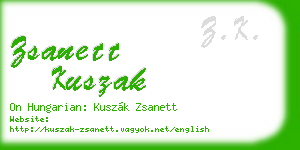 zsanett kuszak business card