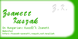 zsanett kuszak business card